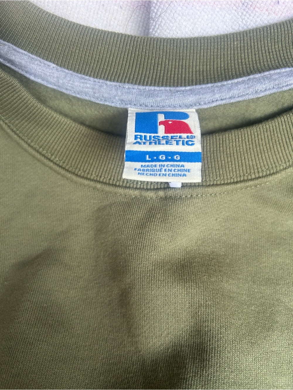 Russell Athletic Olive Green Crewneck Sweatshirt